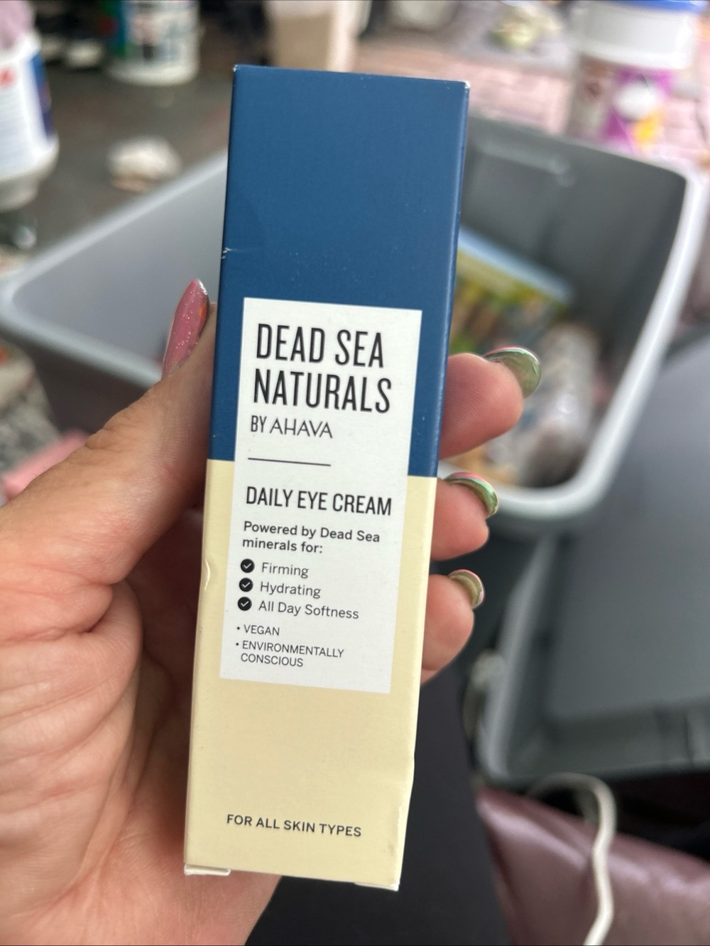 AHAVA Dead Sea Naturals Daily Eye Cream - Blue & Cream